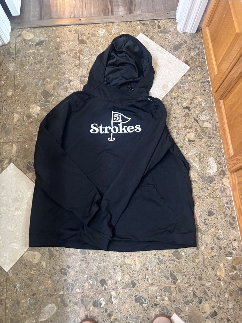 Strokes Black Hooded Pullover Sweatshirt